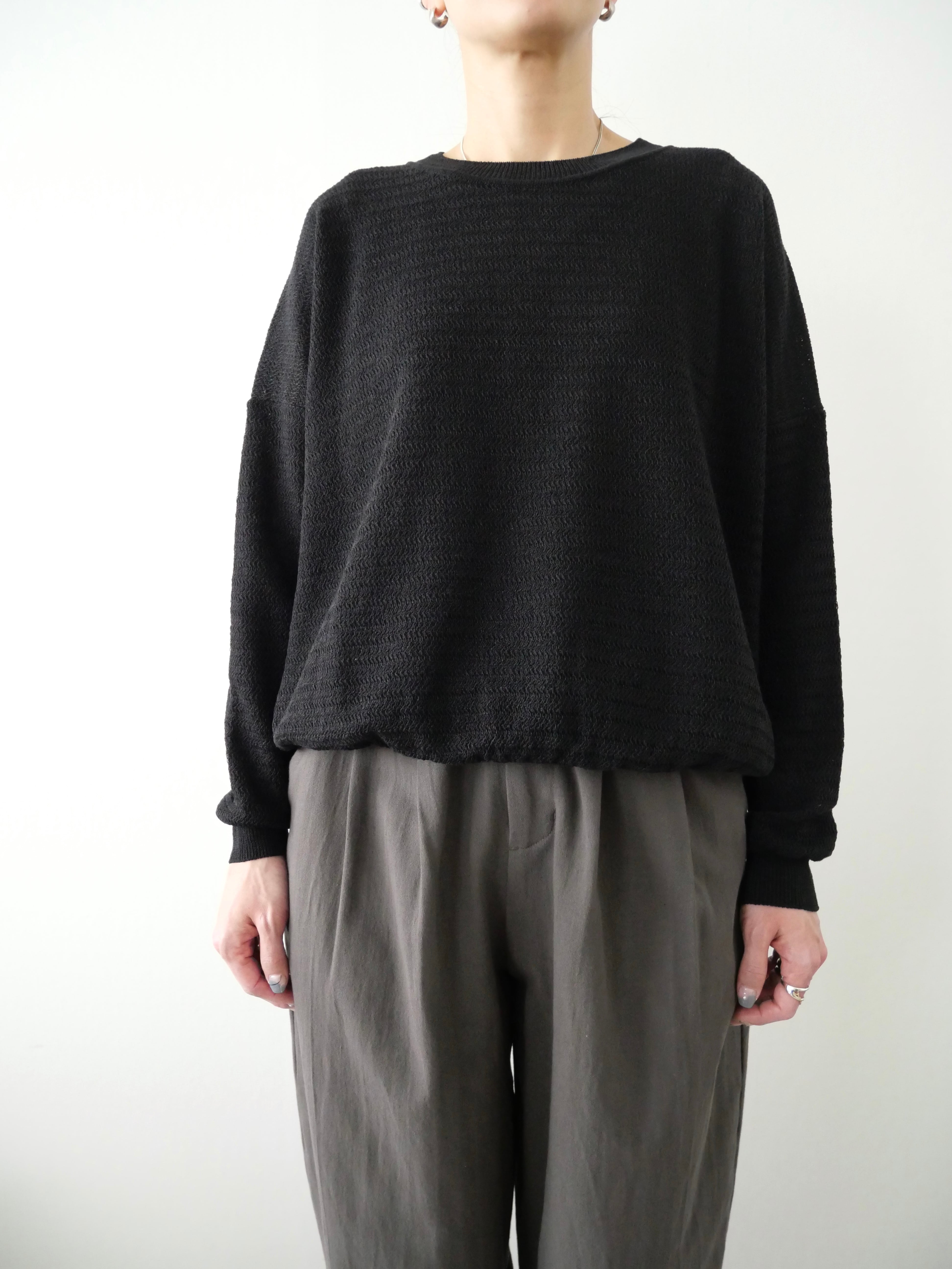 新品タグ付evam eva raising yarn pullover evam eva / cotton paper yarn pullover | t a - n a