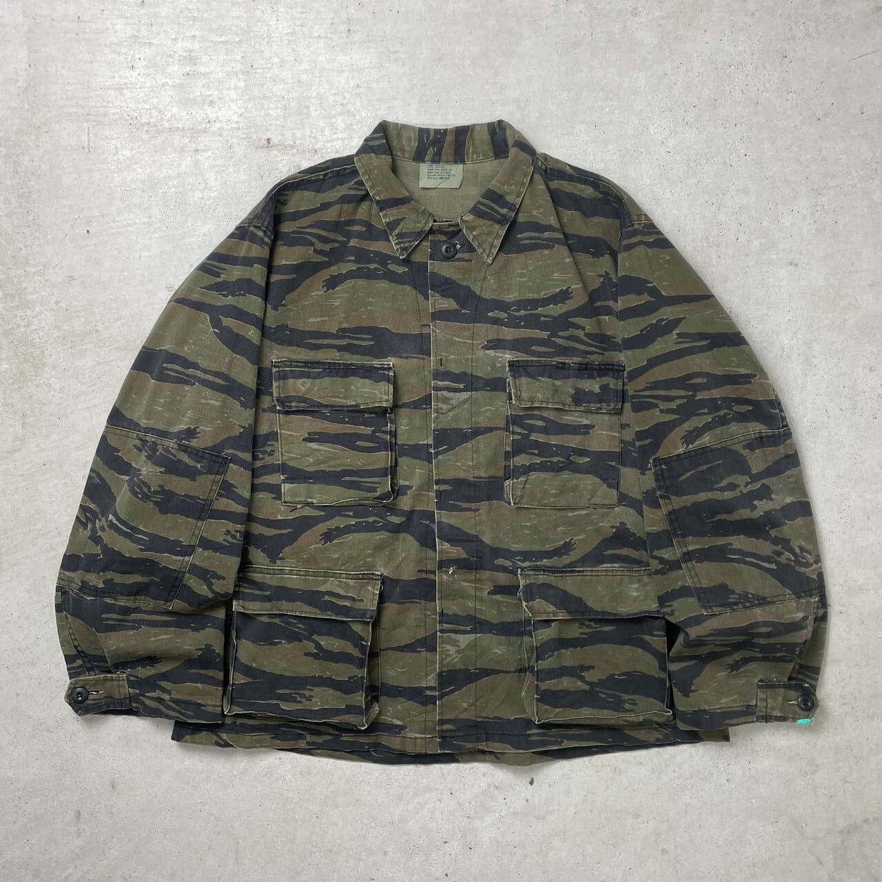 90年代 USA製 米軍 民間品 BDUジャケット タイガーカモ ミリタリー 