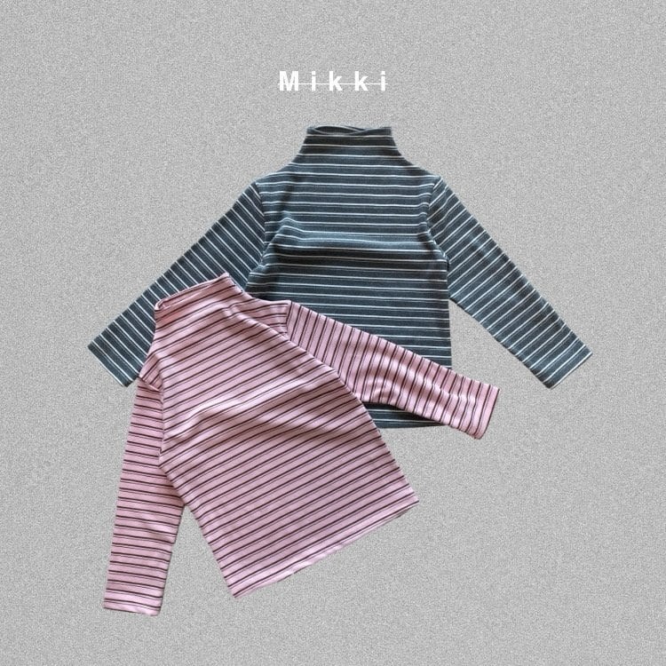 ※11/21まで5%OFF予約【mikki】boarder battle neck/S-4XL