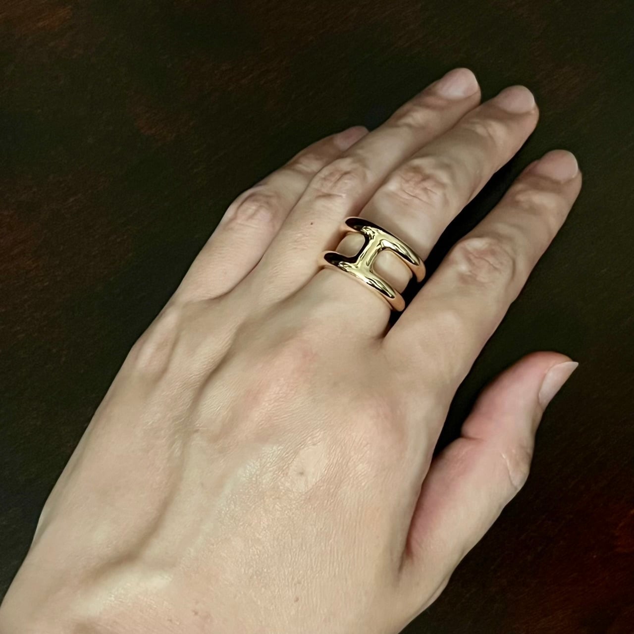 HERMES Osmose Ring PM 18K Rose Gold 54 | エルメス オスモズ リング