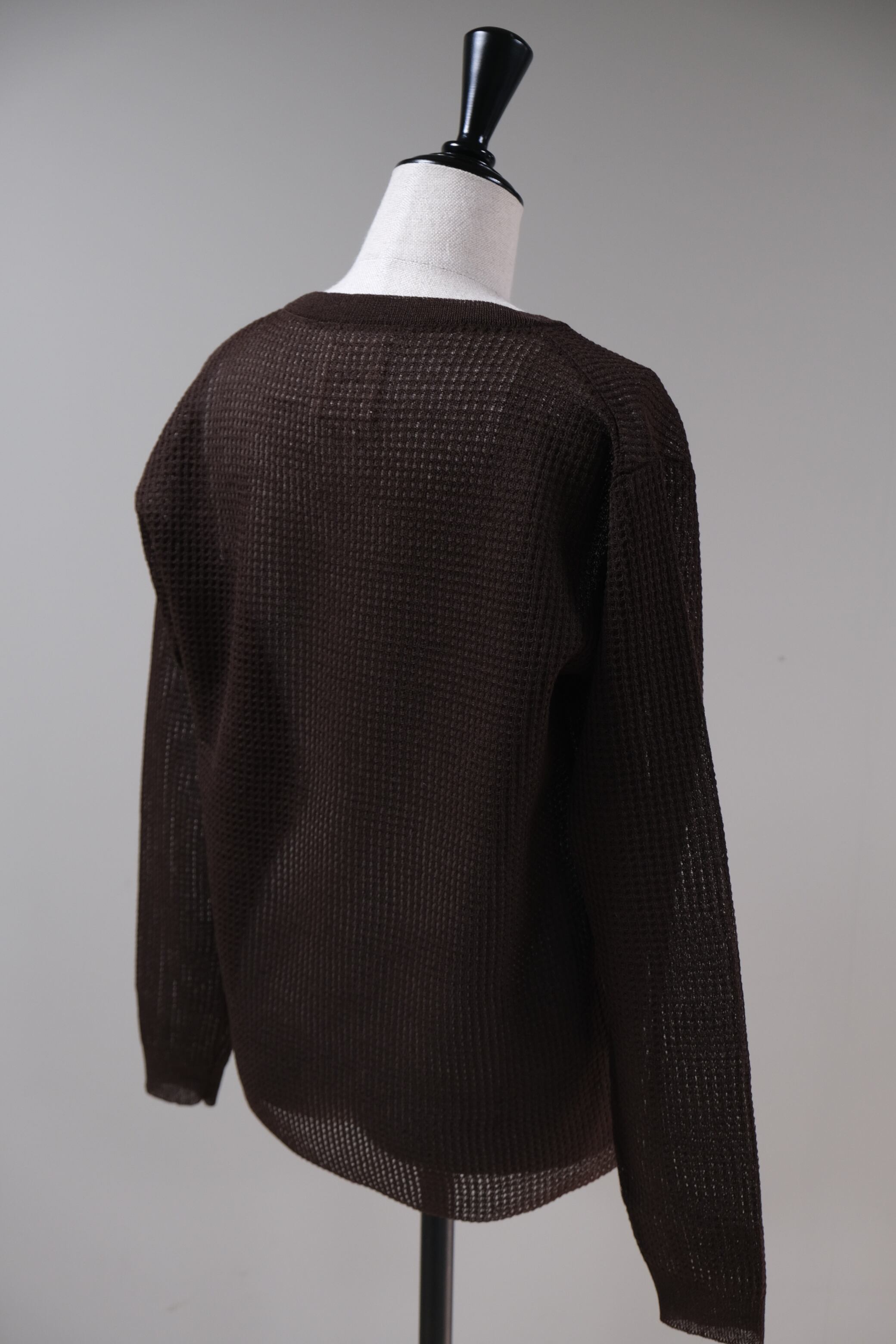 kota gushiken】Anti-Thermal Sheer Knit -Brown- | loop