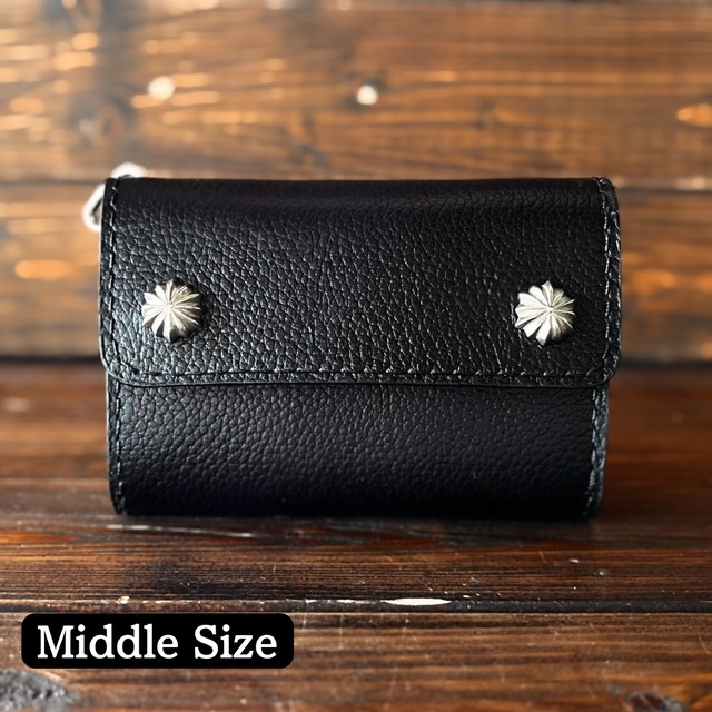 【Trucker Wallet“THE R.FOLD”—MIDDLE/クロコ型押し】