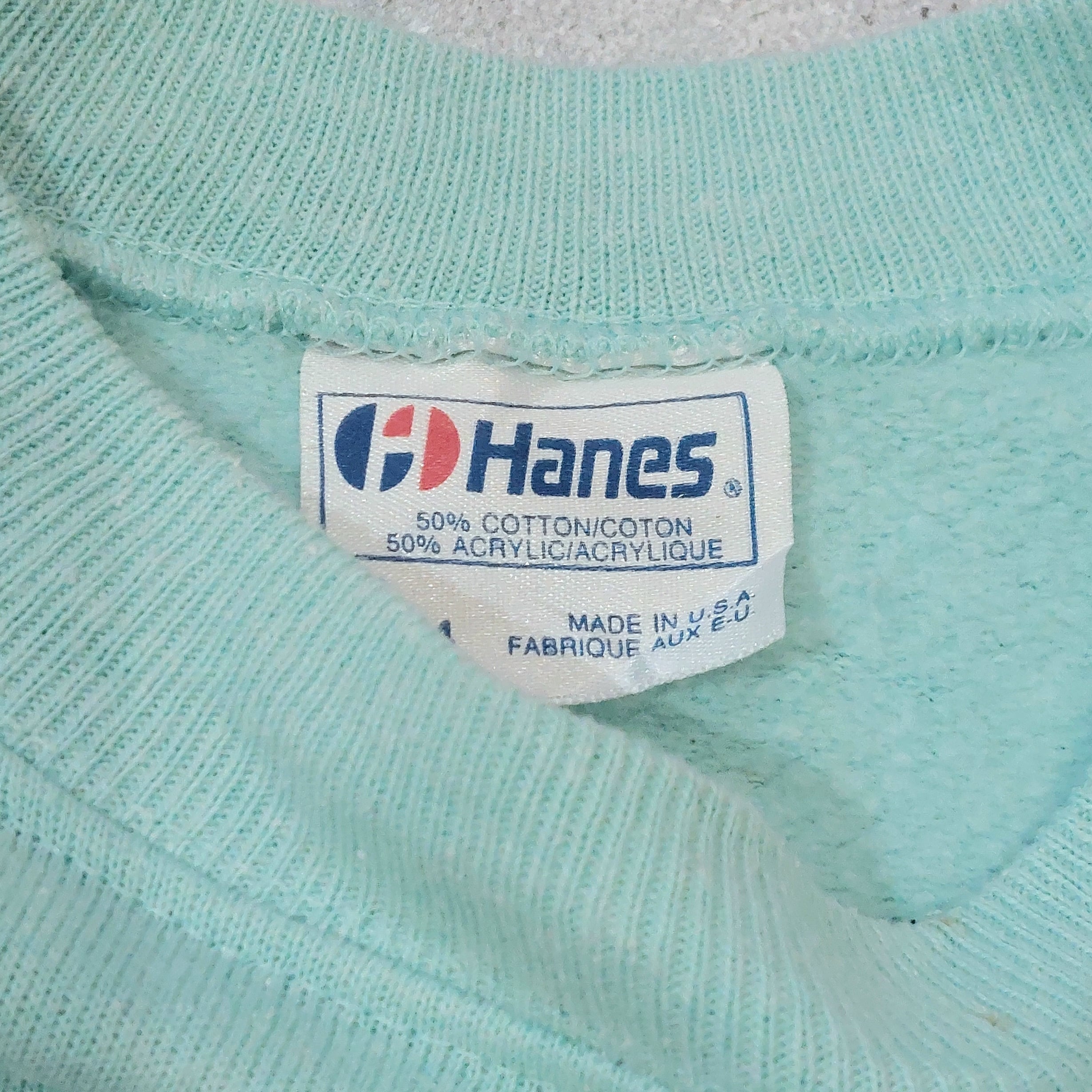 90s Hanes print sweatshirt / Made in USA[fa-766]アメリカ製90年代