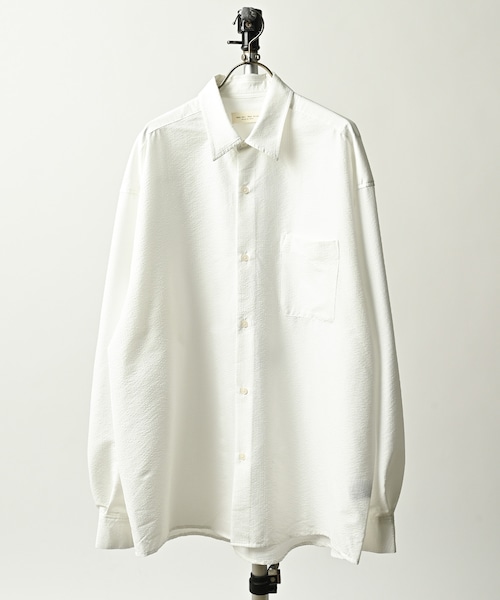 many men many mind seersucker shirt (WHT) M2615033