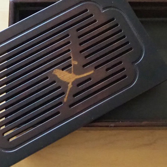 レトロ茶盤 鳥 ※キズ・カスレあり 　　