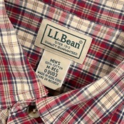 90s L.L.Bean エルエルビーン チェック オックスフォード BD ボタンダウン 長袖シャツ M/レッド系 メンズ ビンテージ