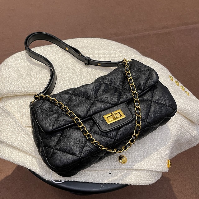 オータムウィンターチェーン スタイルショルダーバッグ 秋物 冬物 メッセンジャーバッグ 手作りハンドバック78697870432