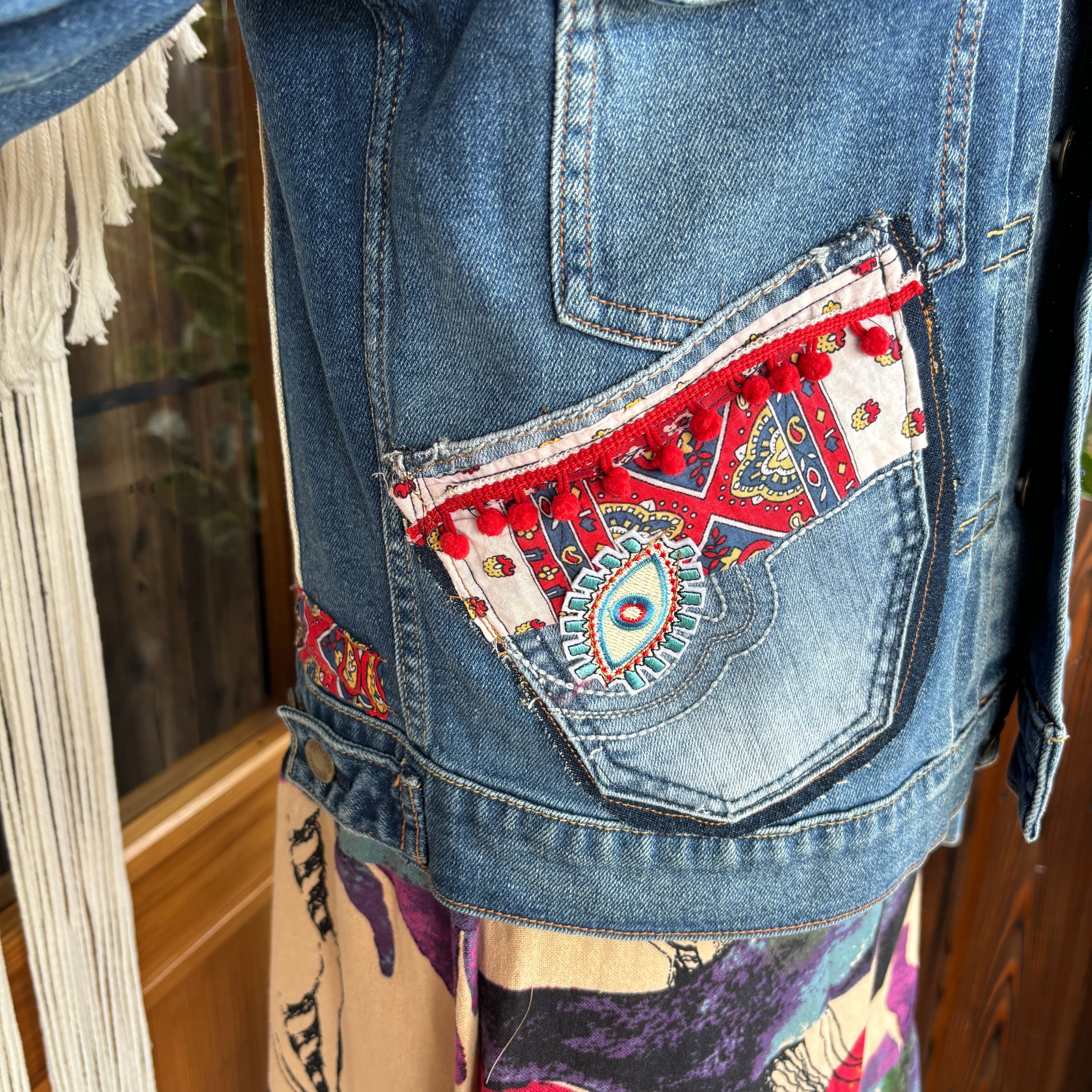 リメイクデニムカーロジージャン | アジアン雑貨ルチュ