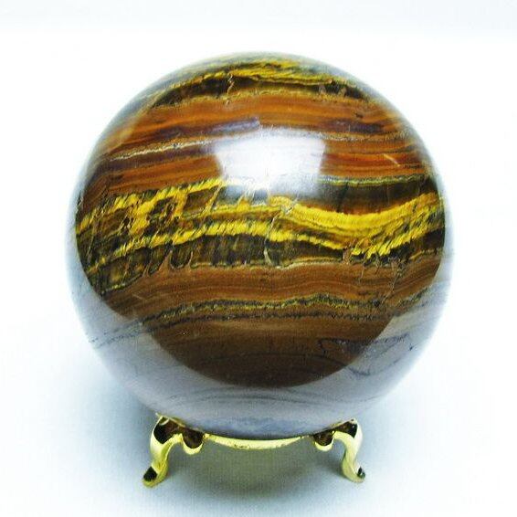 アイアンタイガーアイ 丸玉 71mm 一点物  151-7387