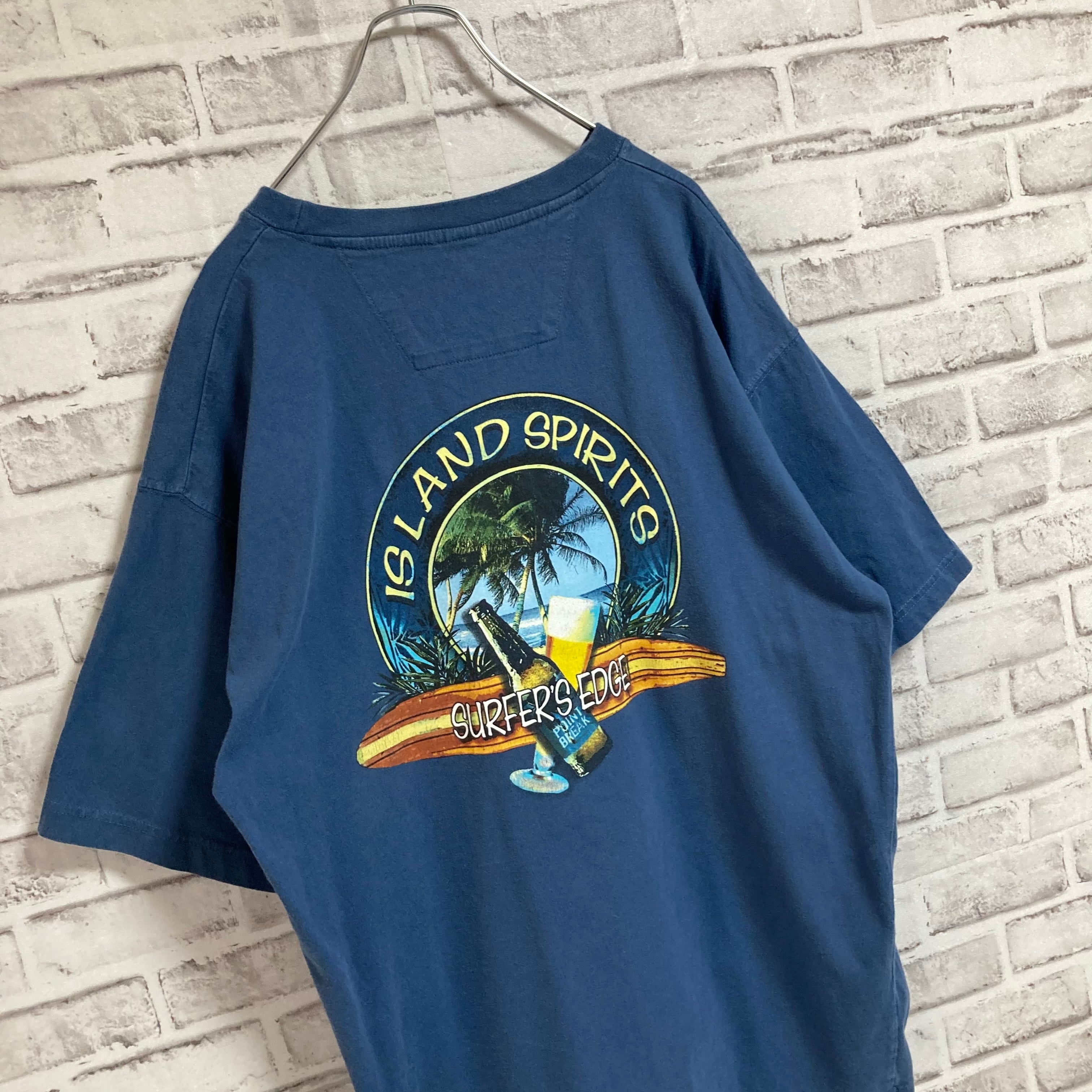 new port blue】S/S Tee XL バックプリント 両面プリント Tシャツ