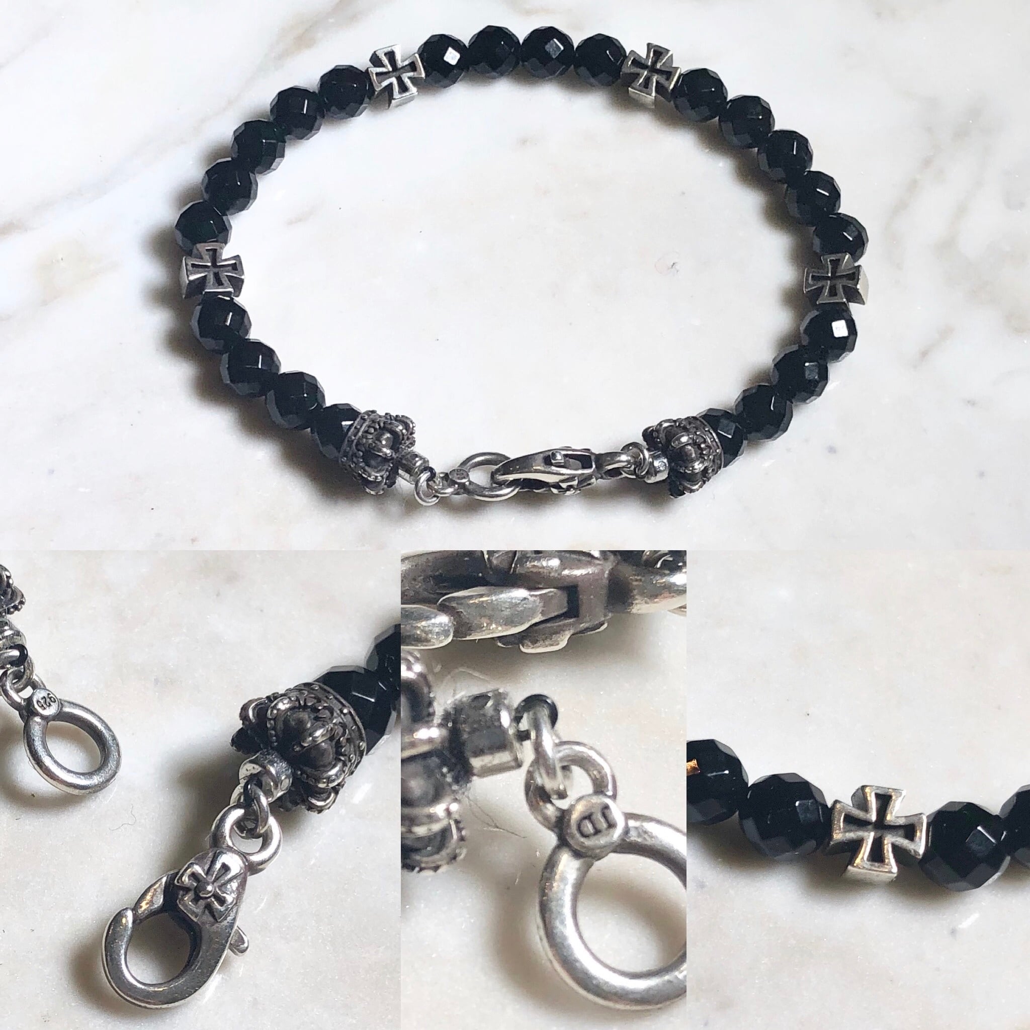 アクセサリー Justin Davis onyx crown bracelet silver SBJ24-06_1.jpg?crop=center&