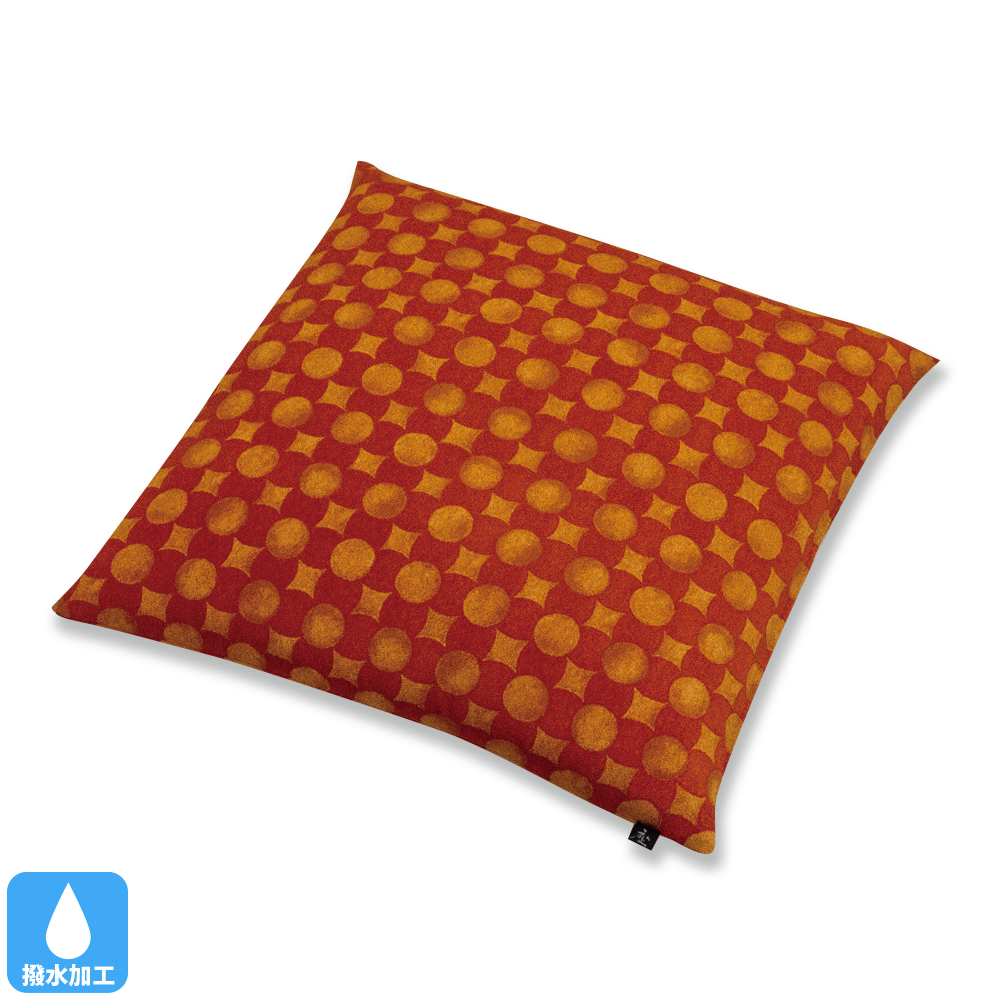 Tabi suru monyo/旅する文様 小座布団(カバーのみ)Tsuranaruomoi OR(オレンジ)45×45(クッション対応)