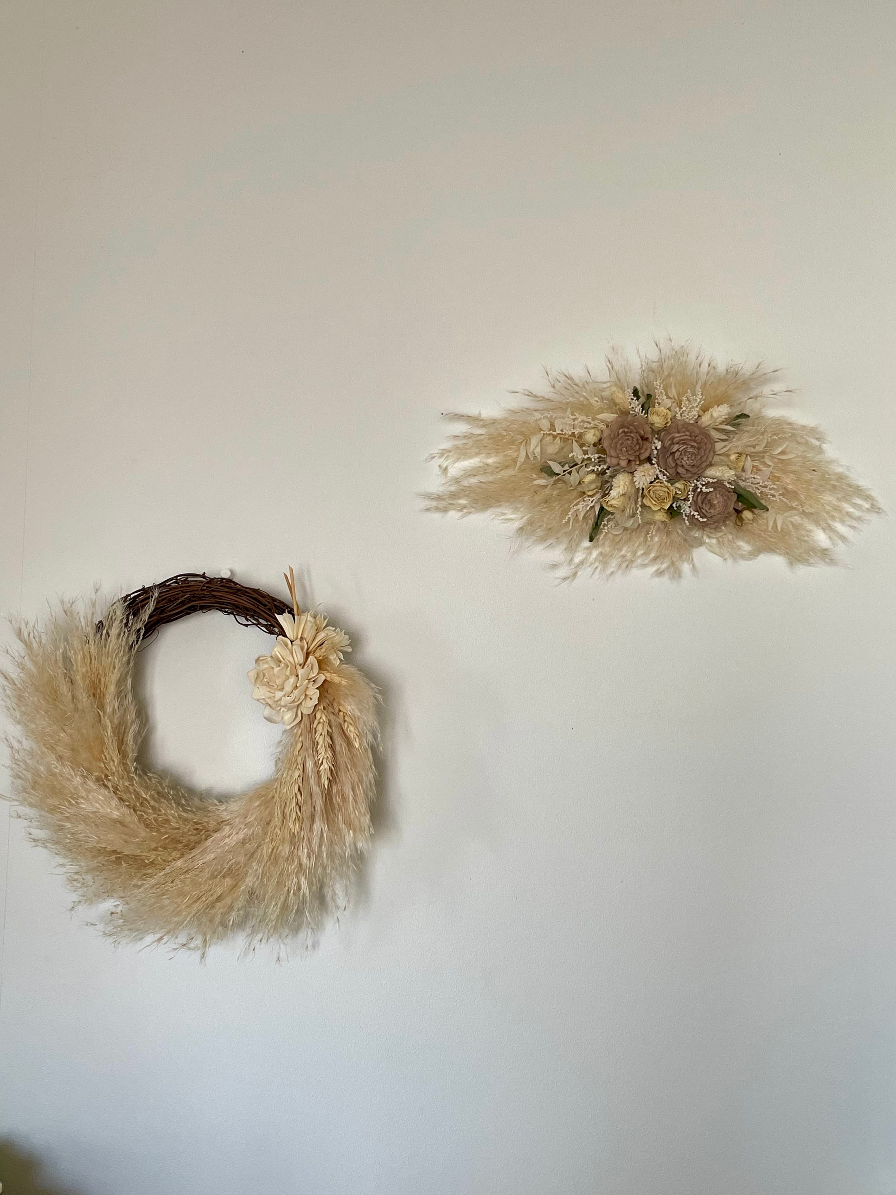 パンパスグラス クレッセントスワッグ（三日月型壁掛け） | withflower20