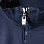 UMBRO ハーフジップスウェット　刺繍ロゴ　ワンポイント　ネイビー　アンブロ