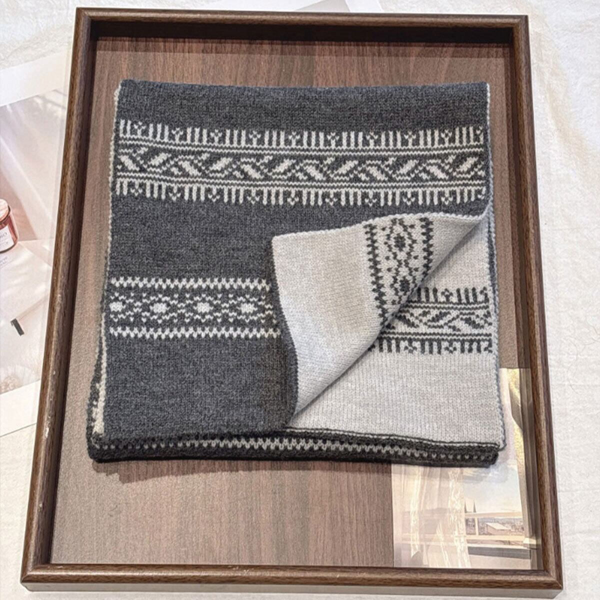 ノルディック柄 北欧風 マフラー 防寒 保温 レディース 秋冬 おしゃれ きれいめ 大人 かわいい プレゼント ギフト クリスマス 誕生日 大人可愛い 大人女子