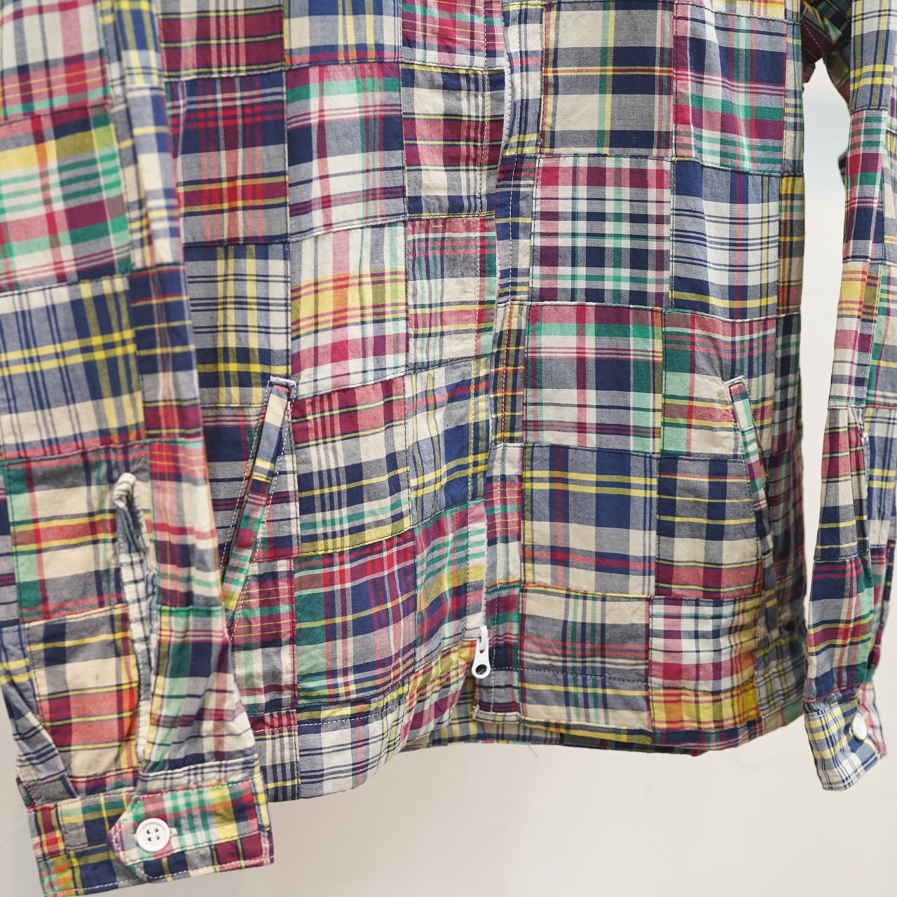 M）【新品・希少】VanJacketパッチワークマドラススウィングトップ