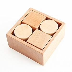 木村木品製作所 りんごの木 知育玩具 きづき「しまう」幅6×奥行き6×高さ3cm