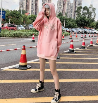 トップス パーカー トレーナー フード 刺繍 鶴 ペア バックプリント