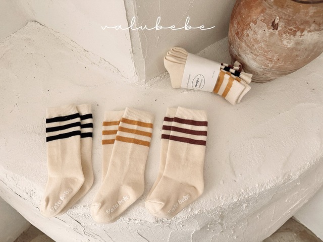 valu bebe［取寄］basic line socks (3set) 26summer