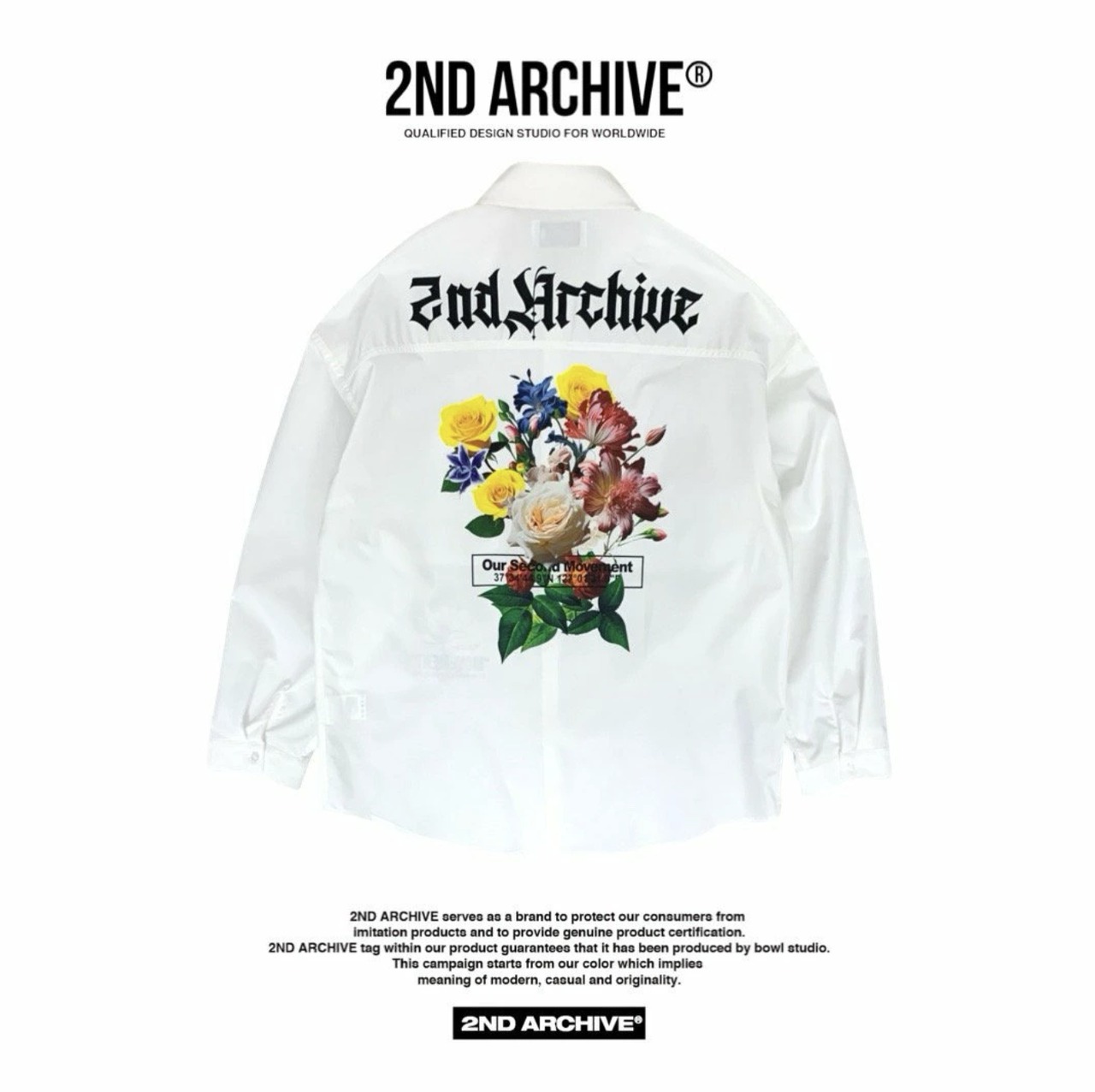 2ND023 2NDARCHIVE シャツ 韓国ファッション オーバーサイズ ユニセックス