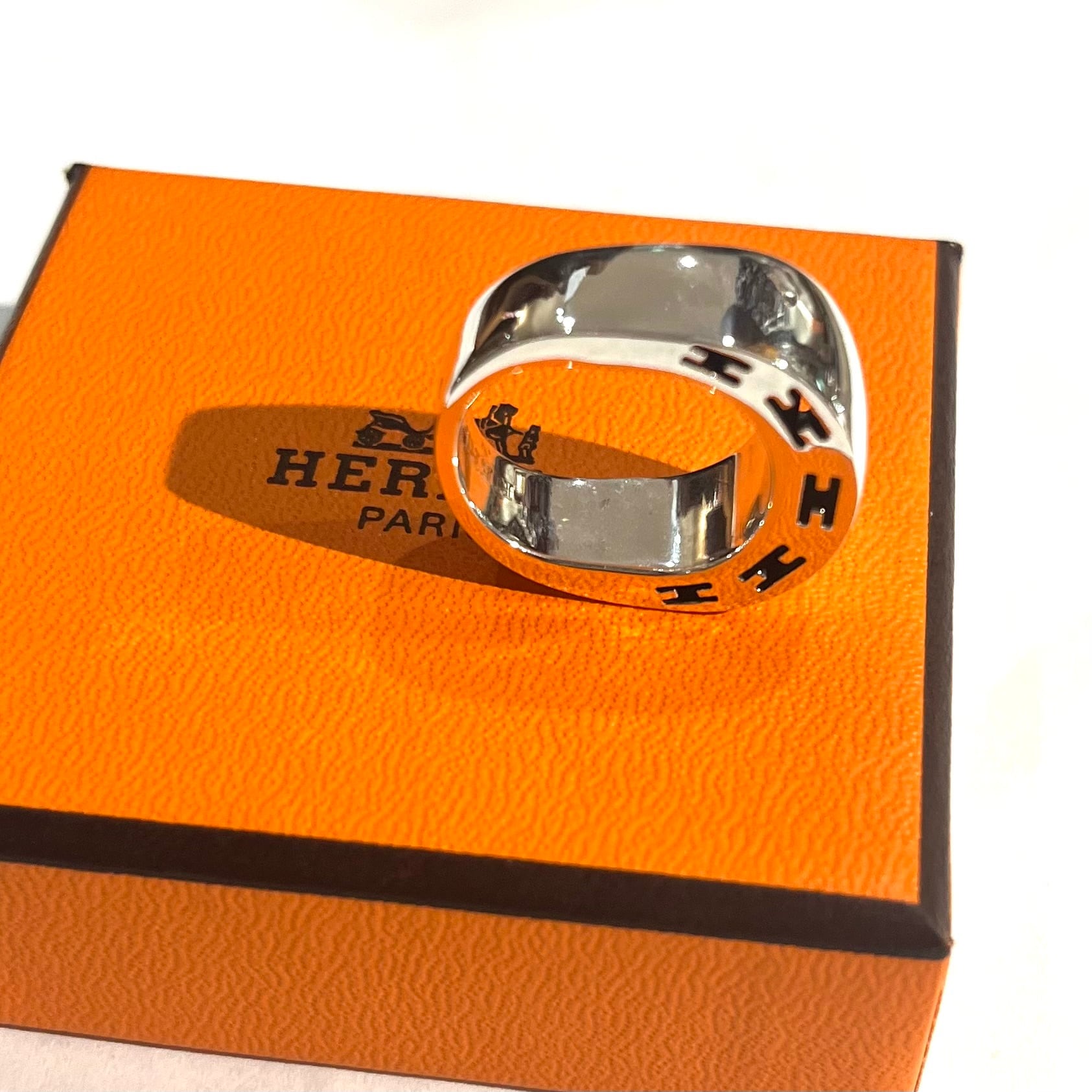 希少 【HERMÈS】【10号】1931 HERMES Hロゴ エルメスシルバー925リング
