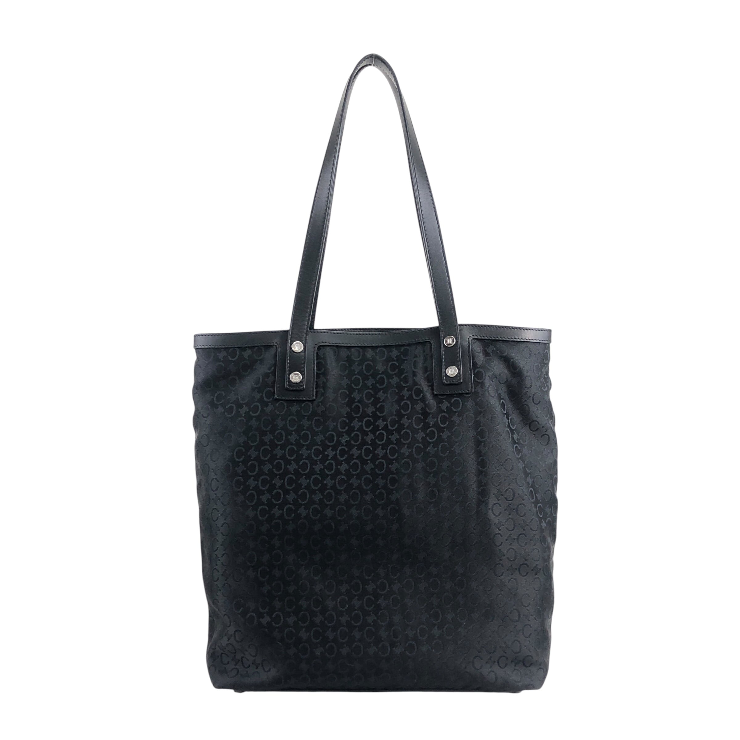 CELINE セリーヌ Cマカダム トートバッグ ブラック ファブリック