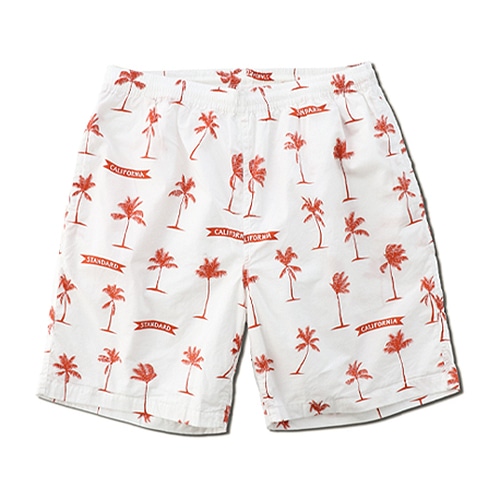 STANDARD CALIFORNIA #SD Palm Tree Shorts Fabric Designed by Jeff Canham White