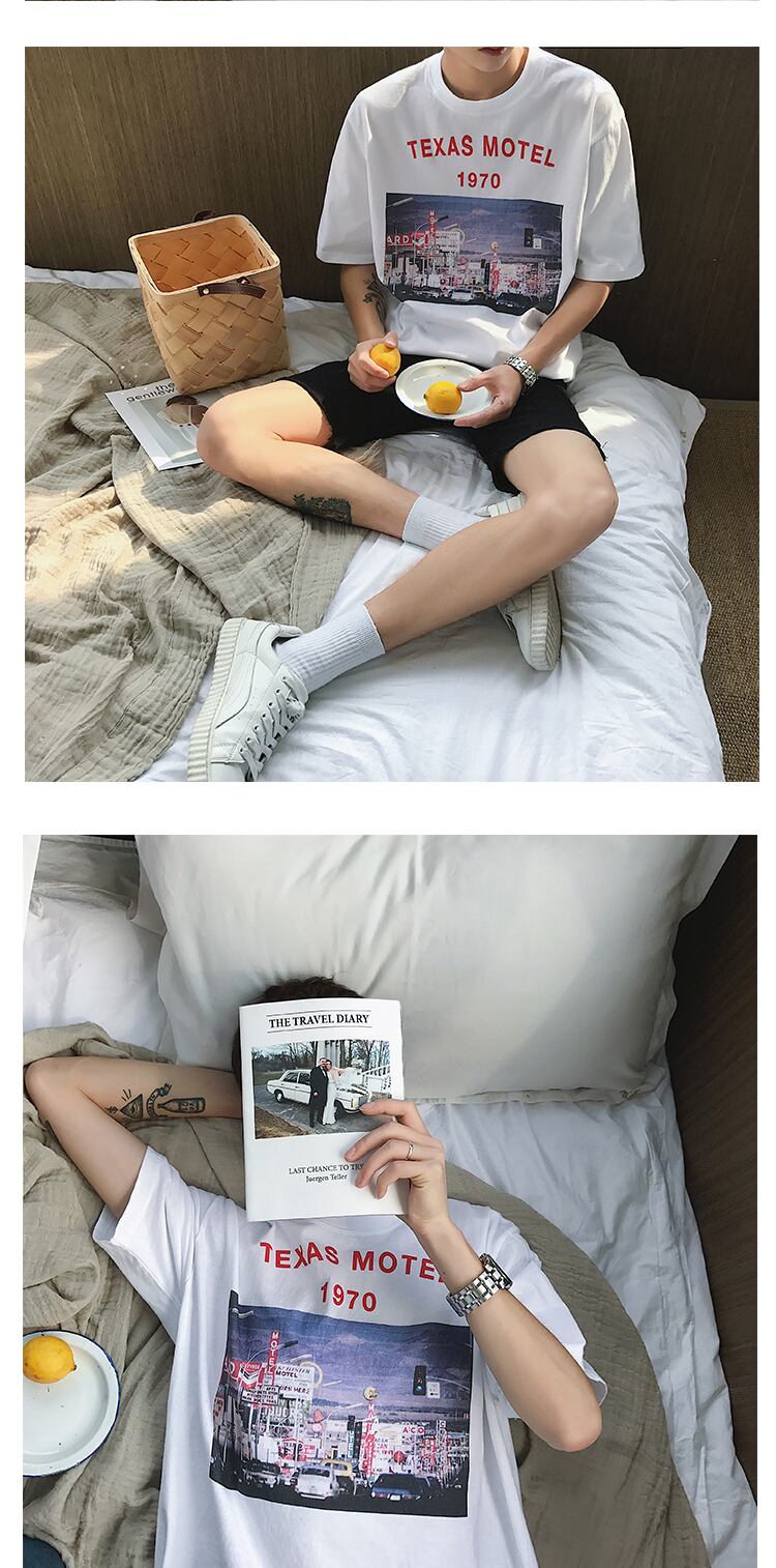 全1色 Tシャツ カットソー プリント カジュアル シンプル