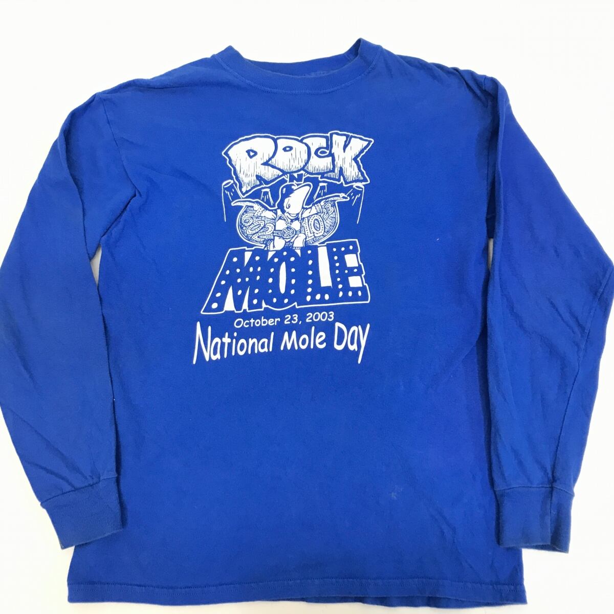 M&O KNITS 90〜 00年代 ROCK MOLE DAY プリント入り 長袖 Tシャツ