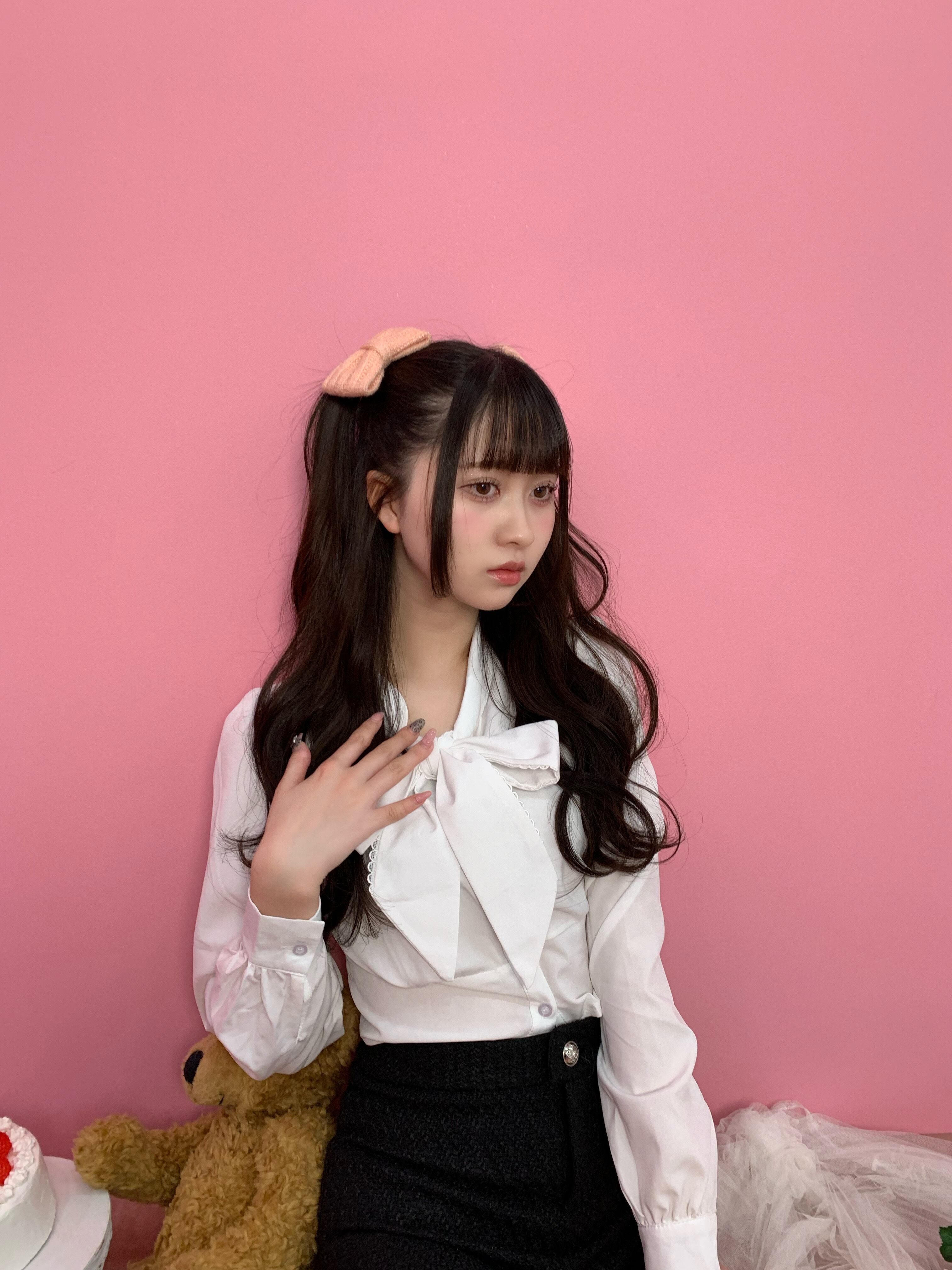 【Renonqle】knit ribbon pin(pink)