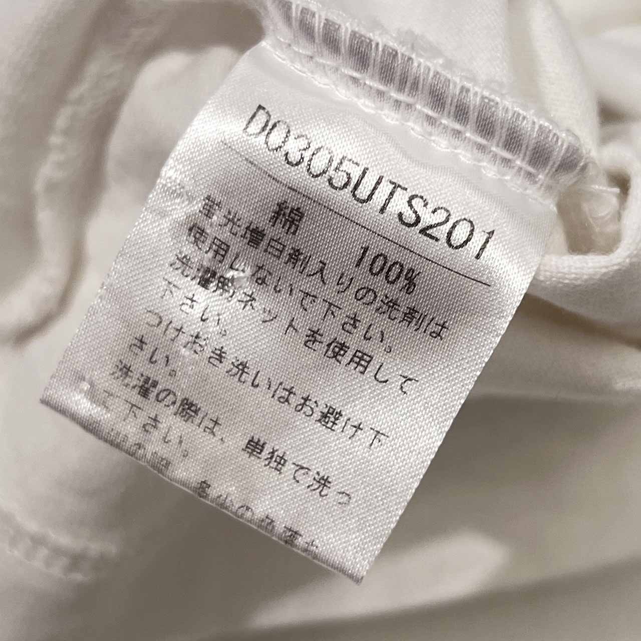 Mademoiselle NON NON マドモアゼルノンノン ロゴ 長袖 Tシャツ カットソー L/ホワイト×ブルー レディース