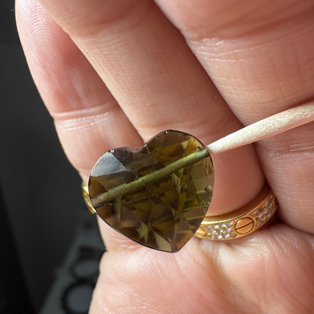 no.25 モルダバイト ハート 約13.8x13x6.7mm