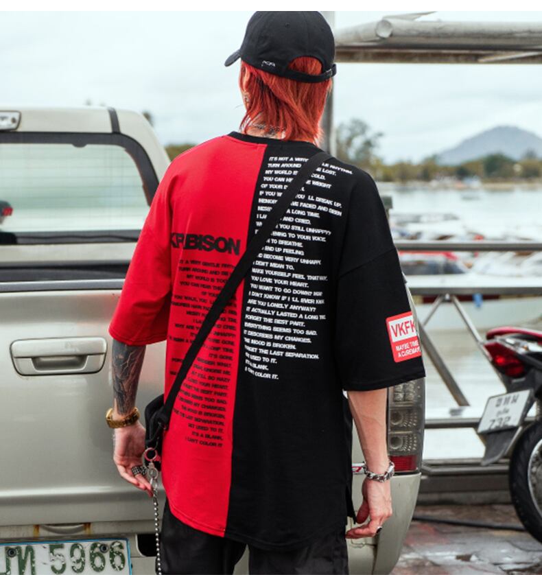 全2色 Tシャツ カットソー プリント カジュアル ストリート 