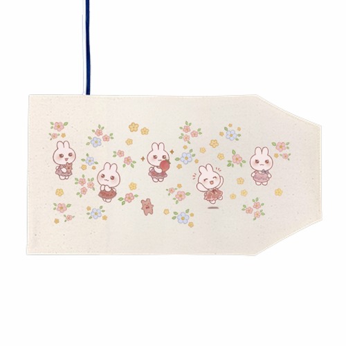 うさぎとお花のブックカバー