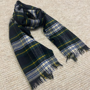 BROOKS BROTHERS CASHMERE/WOOL CHECK MUFFLER 1980'S OLD