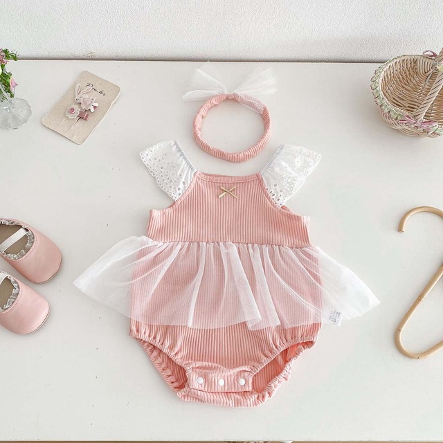 【BABY】チュールフリルリボンロンパース - 17