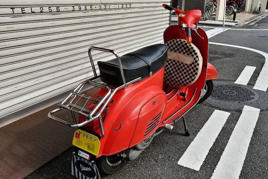 スクーター用タイヤカバー Cuppini スペアタイヤカバー 黒色 3.00-10用 Vespa - 3