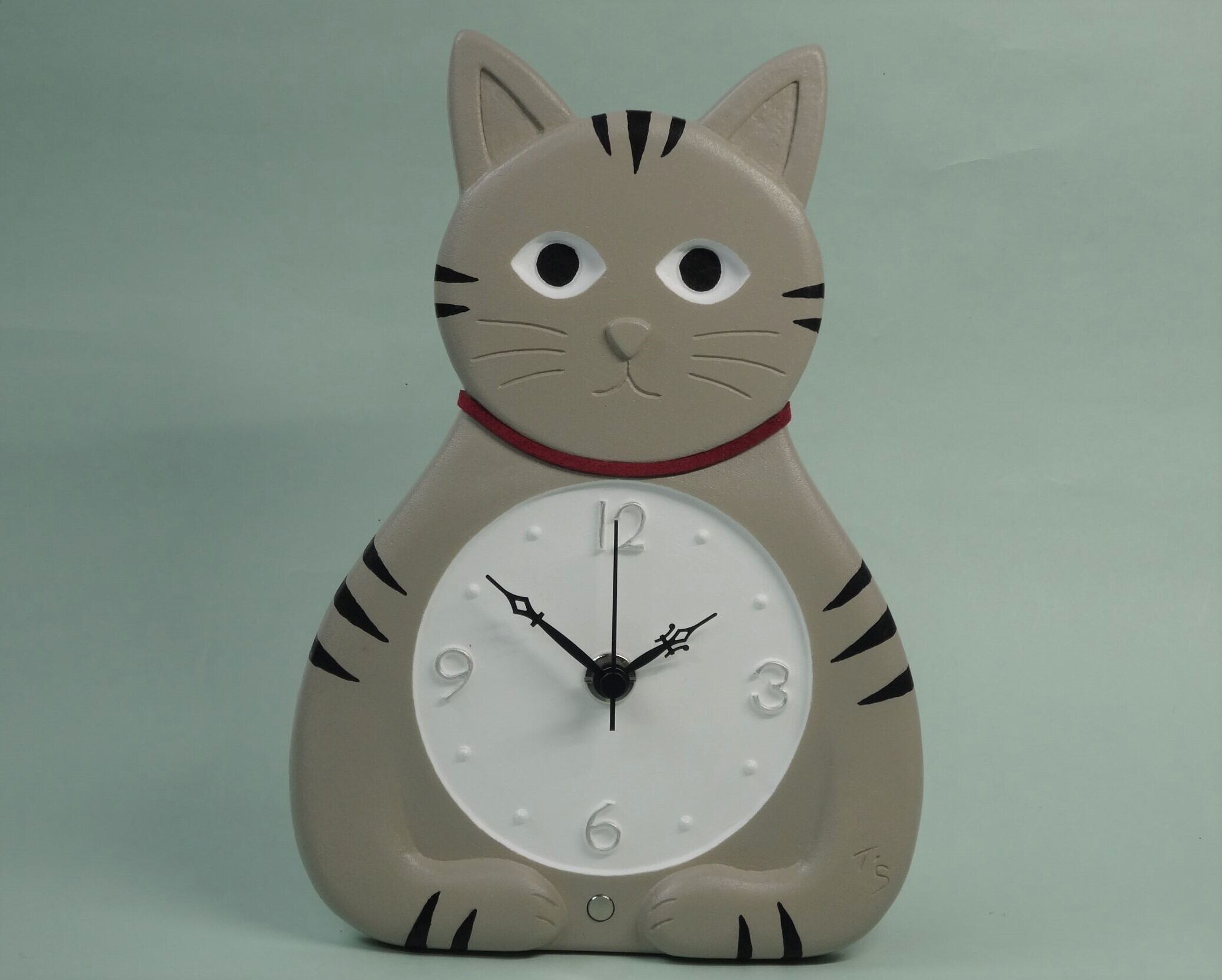 動作未確認　アントニオ　ザッカレラ　置時計　ネコ　猫　ねこ　cat　no.200 CK-2 みまもりネコ時計 | T'S COLLECTION