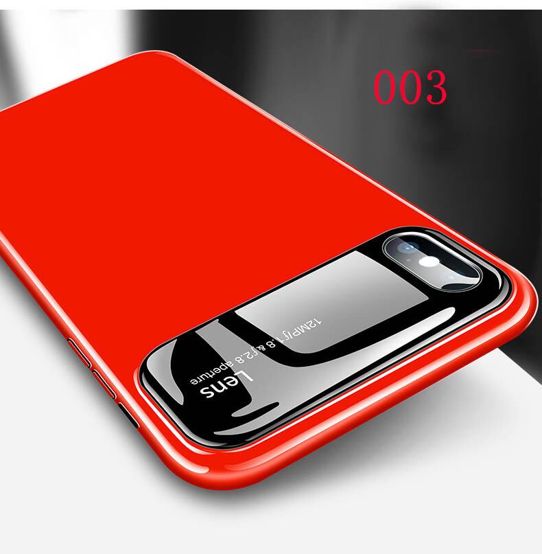 iPhoneケース カメラ部分強化ガラス付 アイフォンxs xsmax xr x 8