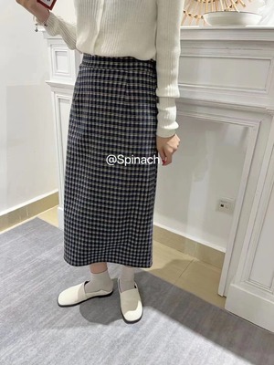 チェックタイトスカート　AJ11352-9230