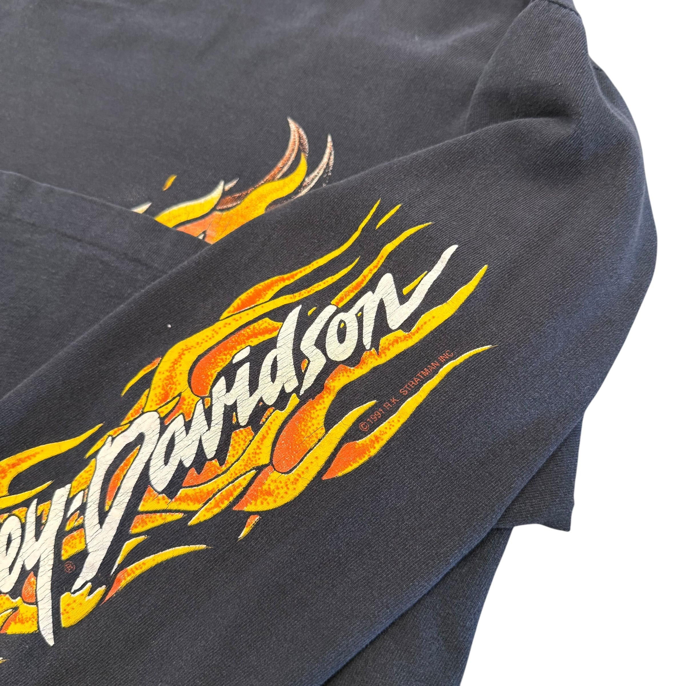 ｲｰｸﾞﾙ×ﾌﾚｲﾑ】90's Harley Davidson L/S T-shirt | spike osu