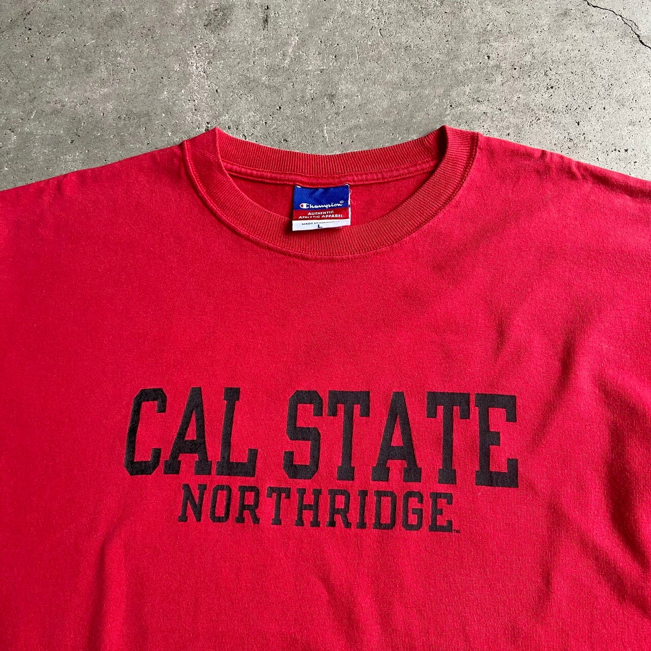 00年代 3色タグ Champion チャンピオン CAL STATE カレッジ ロゴ