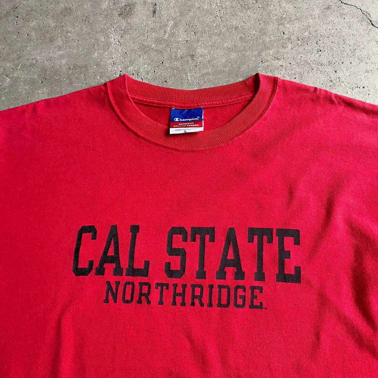 00年代 3色タグ Champion チャンピオン CAL STATE カレッジ ロゴ 