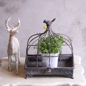 asさま専用:ワイヤー鳥篭　ラカージワイドDG　アンティーク調　シャビーシック　オシャレ　UF 601