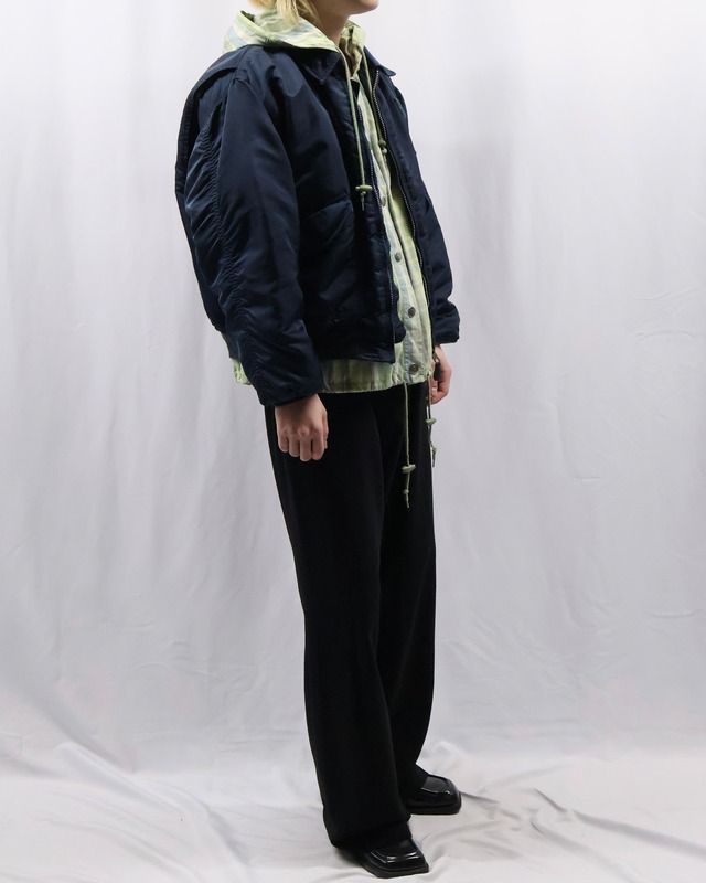 coloring check hoodie jacket