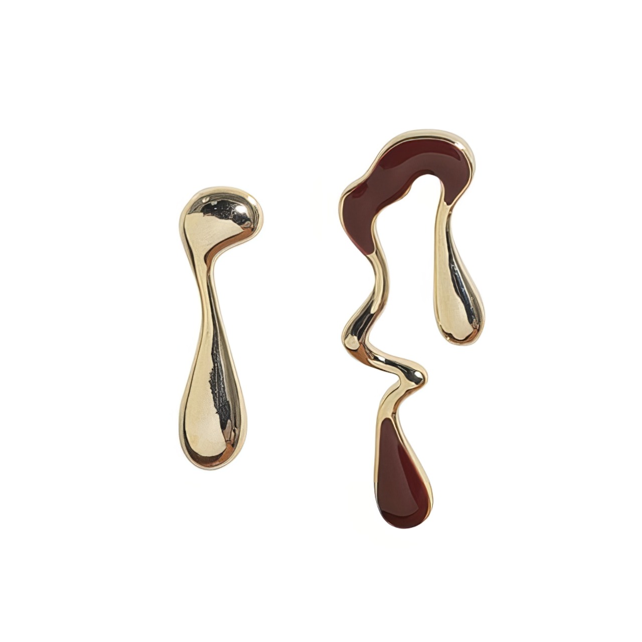 メルトデザイン アシンメトリー ピアス 90025