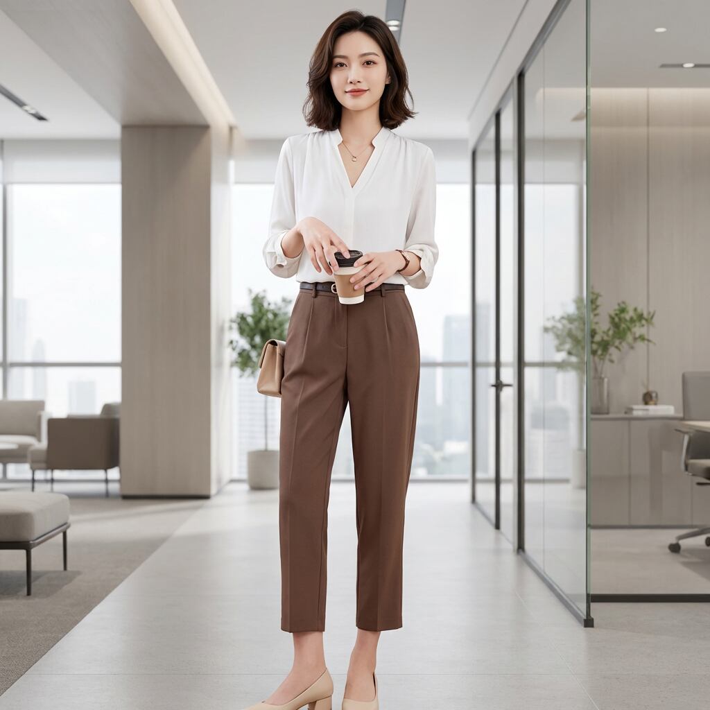 Vネックシャツandパンツ2点セット(2color) A0682