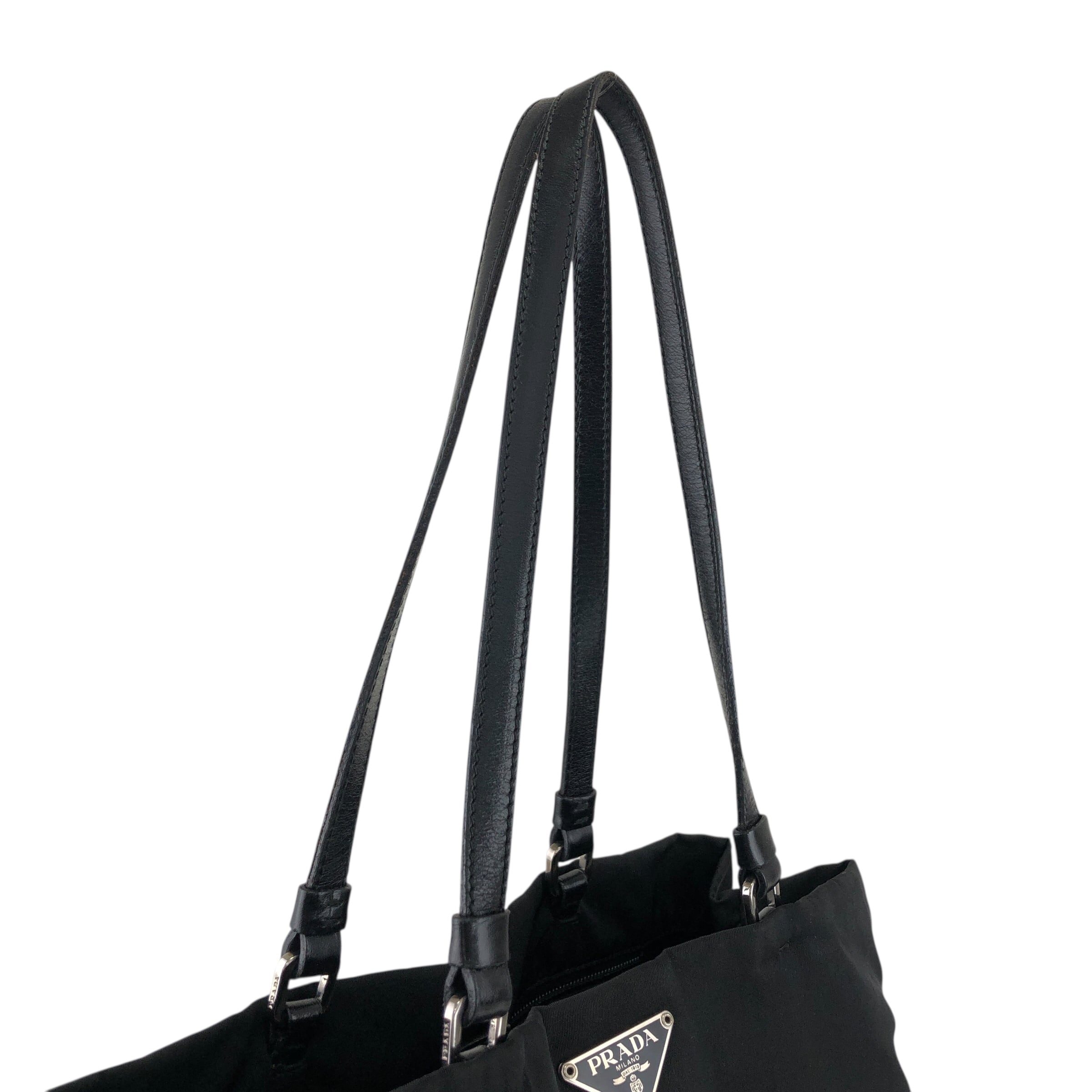 n*o様 PRADA ヴィンテージブラック トートバッグ PRADA プラダ トートバッグ ブラック トライアングルロゴ ナイロン
