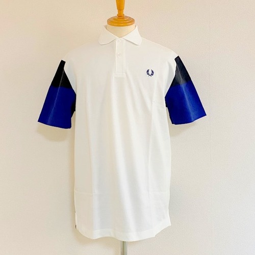 Woven Colour Block Polo Shirt　Snow White