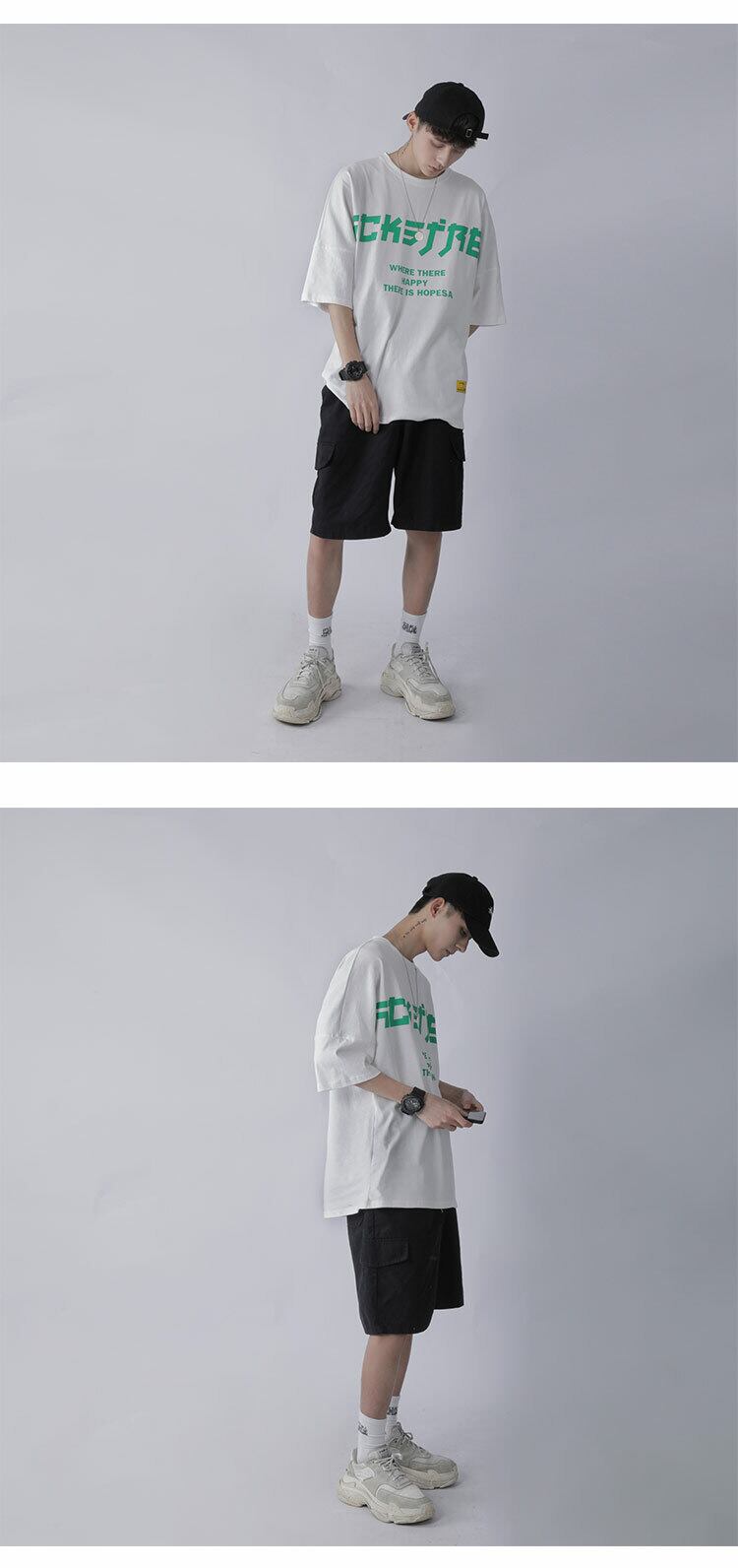 全2色 Tシャツ カットソー プリント カジュアル シンプル